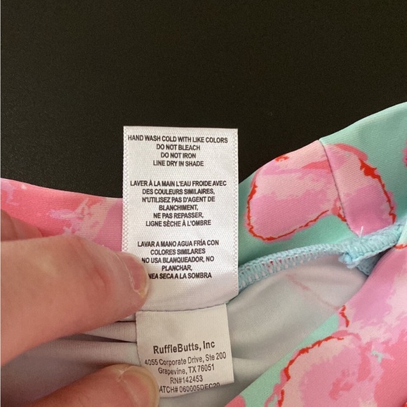 Ruffle Butts Girls Rash Guard Swim Shirt. Size 6 - Picture 7 of 7